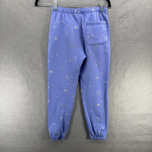 Hanna Andersson Girls Pants Size 140/US 10 Lavender Foil Print Slim Drawstring - Picture 4 of 12