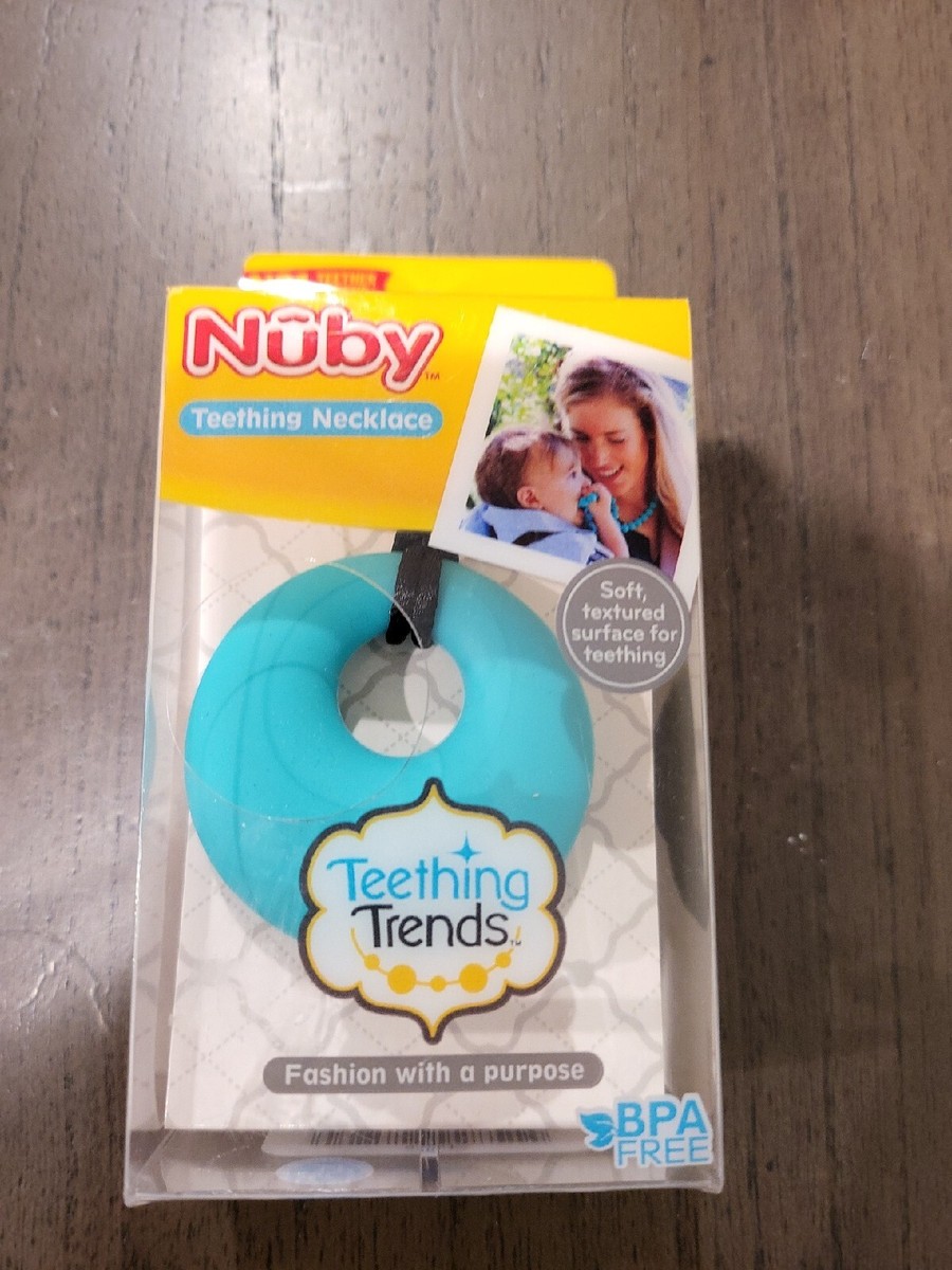 Nuby Oval Teething Necklace Teethable Mommy Jewelry Brand New