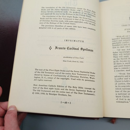 Vintage HOLY BIBLE New American Catholic Edition JJ Little & Ives 1960 - Imagen 9 de 12