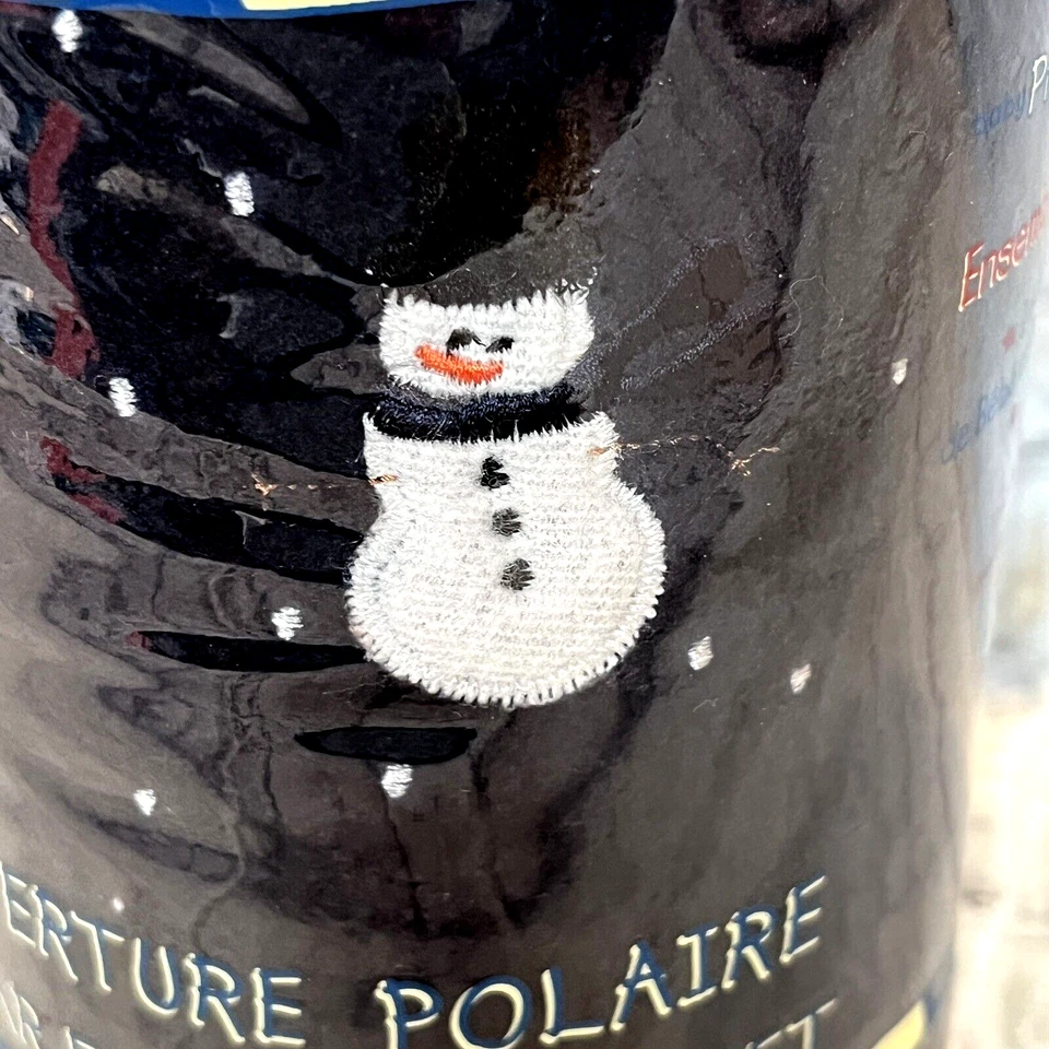 Polar Fleece Baby Blue Snowman w/ Snowman Plush Blanket New in Package - Image 4 of 4