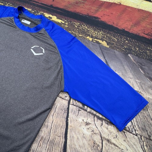 EvoShield Shirt Baseball Raglan 3/4 Sleeve Workout Practice Training Mens Small - Picture 2 of 11