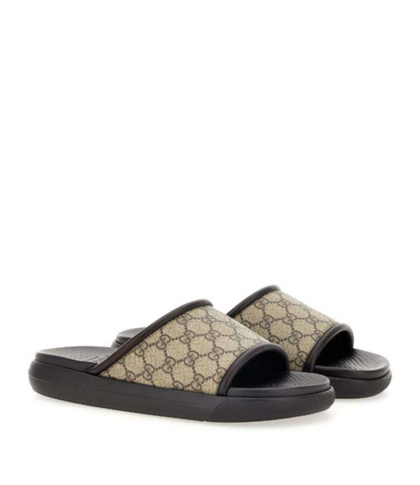 Sandales Gucci GG Supreme en toile à glissière (veuillez demander votre taille pour l'achat)