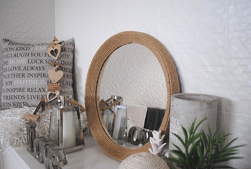Coastal Nautical Hampton Style Round Rope Mirror Medium 50cm - Picture 3 of 4