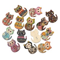 Souarts Mixed Random 2 Holes Cat Shape Wood Wooden Buttons For Sewing Craftin... on sale Souarts Mixed Random 2 Holes Cat Shape Wood Wooden Buttons For Sewing Craftin... on sale
