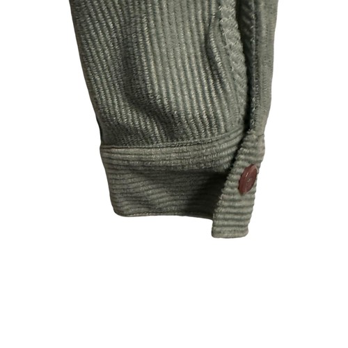 Teddi Full Zip Long Sleeve Jacket Ribbed Pockets Green Women’s Large Cottage - Picture 5 of 10