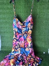 Nine West Womens Jojo Spaghetti Strap Tiered Dress 2XL