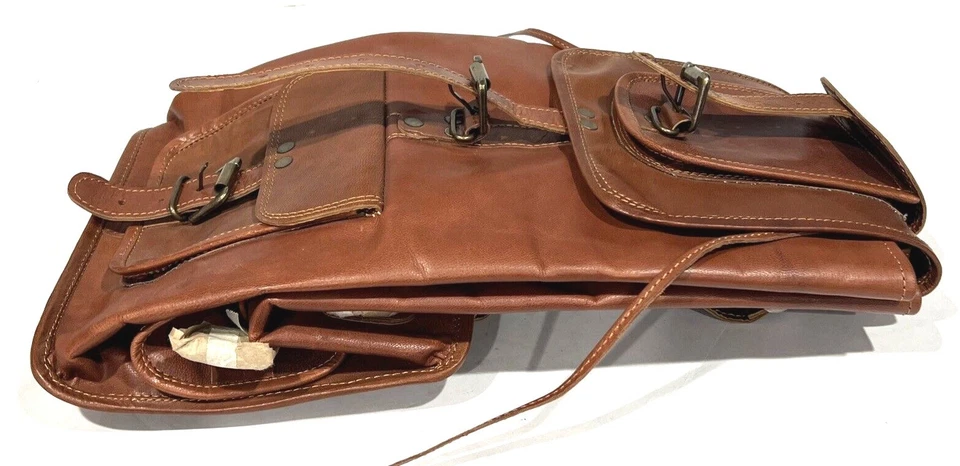 Mochila de viaje de cuero Anna para hombre Foto 3 de 4