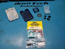 Raspberry PI 4 B Mesh Case White  Blue Snap Case /w posts Turbo Fan  Heatsinks