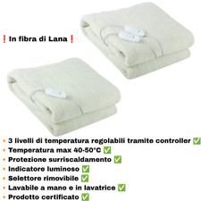 Scaldasonno Lana Letto Singolo Matrimoniale Elettrico Scaldaletto Termocoperta