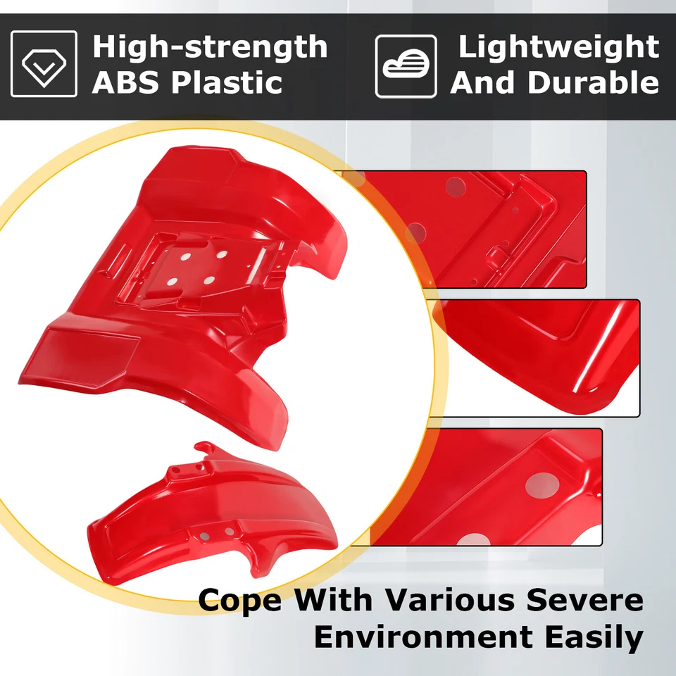 NEW FOR HONDA ATC250R ATC 250R 85 RED FRONT AND REAR FENDER COMPLETE SET 1985 - Image 4 of 4