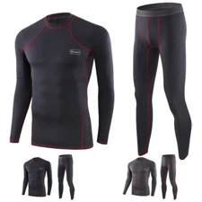 Thermal Underwear for Men Long Johns Set with Warmer Lined Base Layer Top Bottom