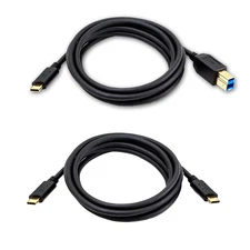 SatelliteSale USB Type C to Type C or Type B Cable Data Male to Male (6 feet)