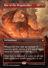 1x Rite of the Dragoncaller (#331) - Extended Art NM Eng MTG - Foundations