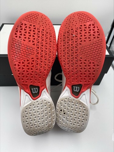 Scarpe da tennis atletiche Wilson Rush Pro WRS317700 bianche rosa corallo taglia 9,5 - Foto 8 di 8