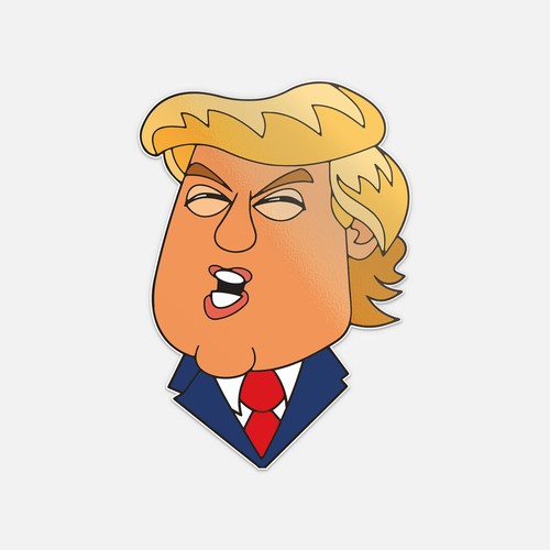 Donald Trump Face Cartoon Vinyl Sticker Decal | eBay Donald Trump Face Cartoon Vinyl Sticker Decal | eBay