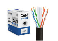 CAT6 CMR 1000ft Solid Copper 550MHz 23AWG UTP Bulk Ethernet Cable