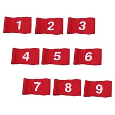 KINGTOP Numbered Golf Flag with Tube Inserted, All 8" L x 6", Numbered 1-9