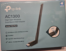 NEW--TP-Link Archer T3U Plus AC1300 High Gain Wireless DUAL BAND USB-3.0 Adapter