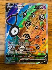 NEAR MINT! Unown V (177/195) Silver Tempest Alternate Art Pokemon Card!