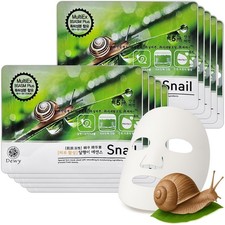 Snail Face Mask Sheets Pack Korean Cosmetics Facial Skin Care Essence 10PCS