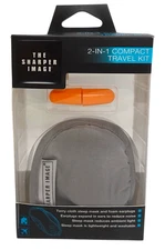 The Sharper Image Compact Earplugs Sleep Mask Travel Kit New