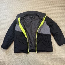 ZeroXposure Boys Colorblock Light Puffer Jacket Gray/black/neon Size 8