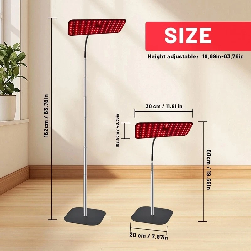 126 LEDs Rotlicht Strahler Infrarotlampe Rotlichtlampe Therapie lampe mit Timer - Bild 4 von 4