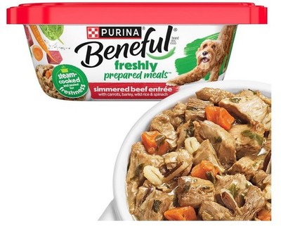 Purina Beneful Dog Food Freshly Prepared Meals Simmered Beef Entree Pack of 8