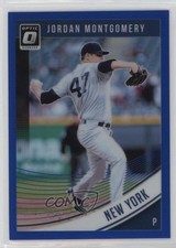 2018 Panini Donruss Optic Blue Prizm 124/149 Jordan Montgomery #118 g2u