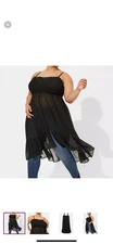 Torrid Black Sheer Tunic 