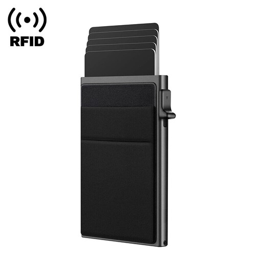 Luxury Credit Card Pop Up Holder Aluminum RFID Blocking Slim Wallet Gift - Picture 15 of 17