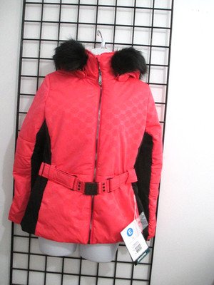 ''NEW'' POIVRE BLANC   SIZE MEDIUM==NEON CORAL /HOODED / INSULATED SKI  JACKET