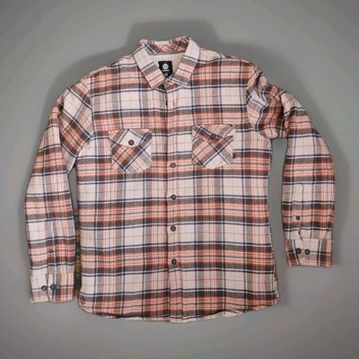 Y2K Element Flannel Jacket Mens Medium Sherpa Lined Shacket Plaid Grunge Skater