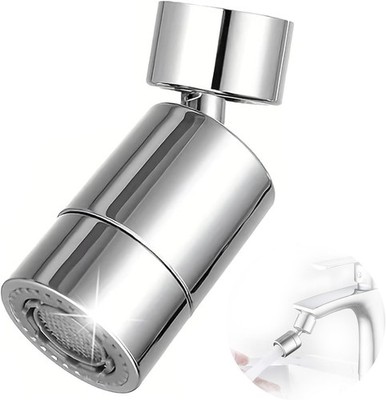 Wasserhahn Aufsatz 360° schwenkbar Edelstahl Wassersparer für Küche Bad