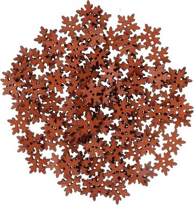 100pcs Christmas Wooden Snowflake Buttons White Mini Buttons Decoration for D...