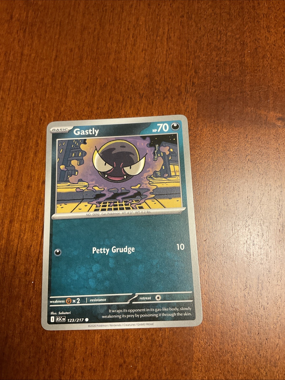 Gastly 123/217 Ascended Heroes Regular Pokemon TCG Card