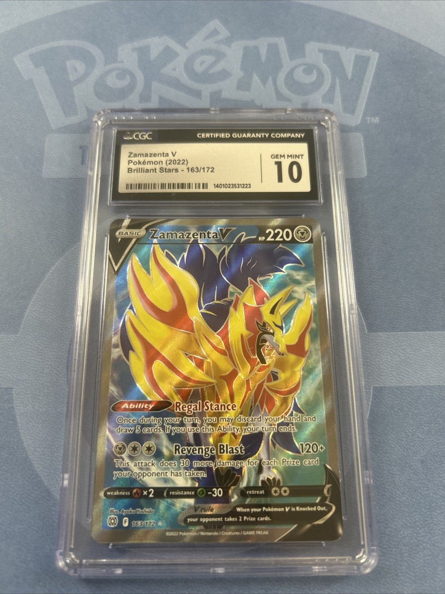 ポケモン - Santo Zamazenta V (Full Art) 163/172 Swsh09: Brilliant Stars Holo