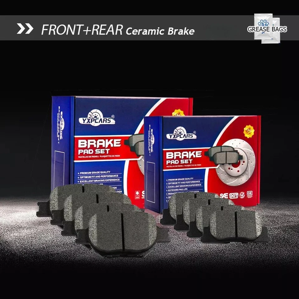 Pastillas de freno delanteras y traseras disco cerámico para Scion tC 2005-2010 4 piezas Foto 3 de 4