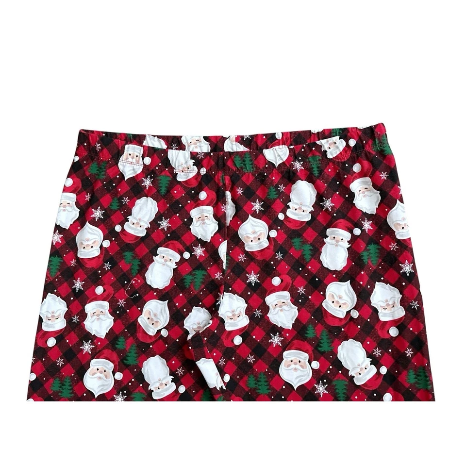 No Boundaries Womens XXXL 21 Santa Christmas Plaid Holiday Leggings Pants  - Image 3 of 4