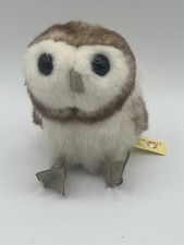 Folkmanis Finger Puppet Barn Owl Mini Plush Stuffed Bird 4.5"