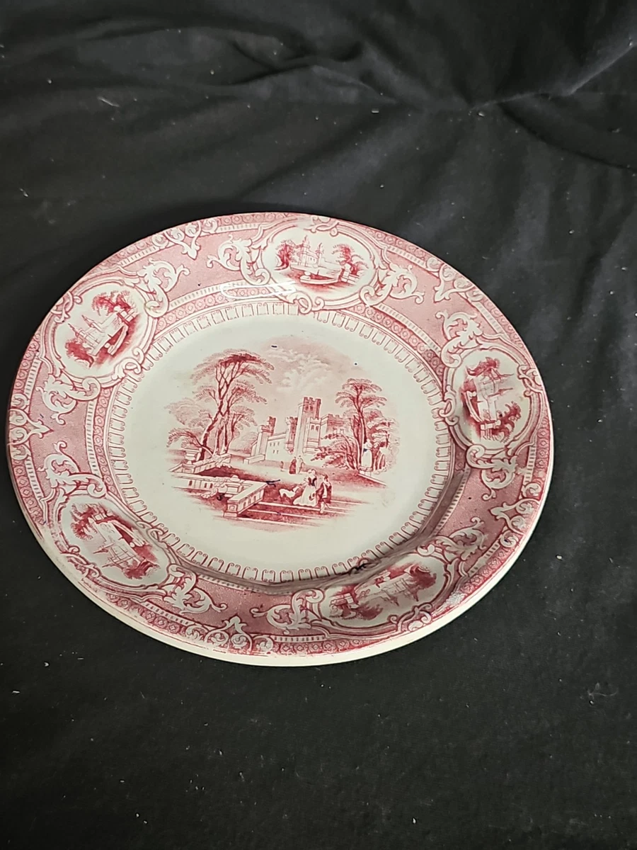 antique red transferware products for sale | eBay