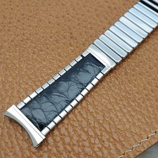 JB Champion USA Stainless Steel Alligator nos 1950s Vintage Watch Band