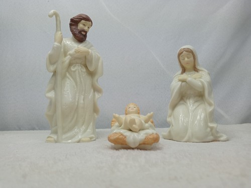 Nativity Set 3-Piece Mary Joseph Baby Jesus Christmas Figurines Holiday Decor - Picture 8 of 19