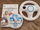Mario Kart Wii (Nintendo Wii, 2008) w/ OEM Steering Wheel & Case