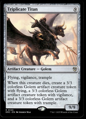 #ad 1x Triplicate Titan Commander: Aetherdrift NM MTG $1.99