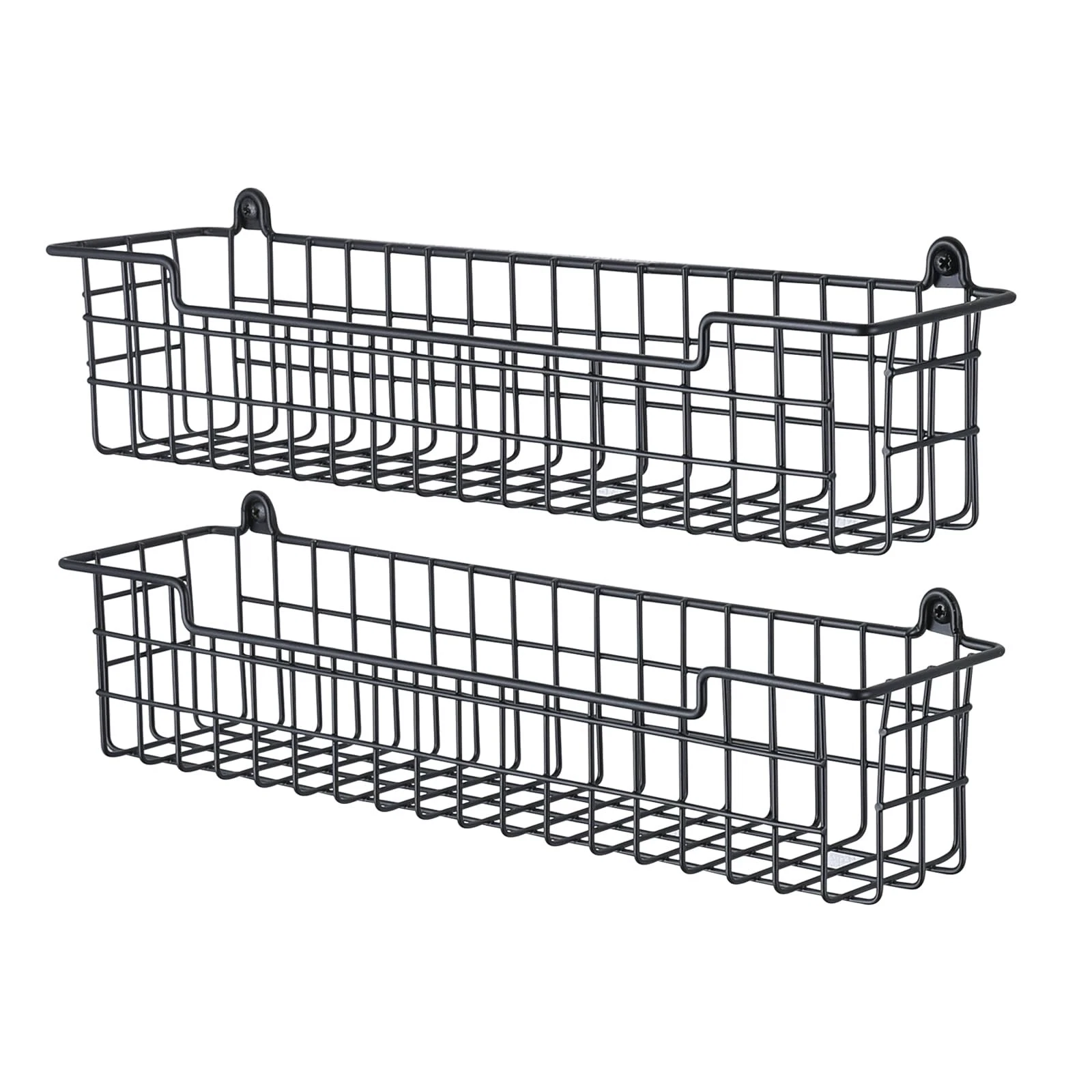 2 Pack Wall Mounted Spice Rack Organizer Storage Shelf for Kitchen Cabinet Door