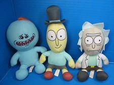 Adult Swim Rick Morty Lot of 3 Rick Mr. Meeseeks Mr. Poopybutthole Plush