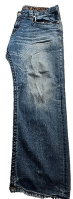 Rock Revival Tomashi Alt Straight Mens Jeans Blue MWash 38 Faded whiskered