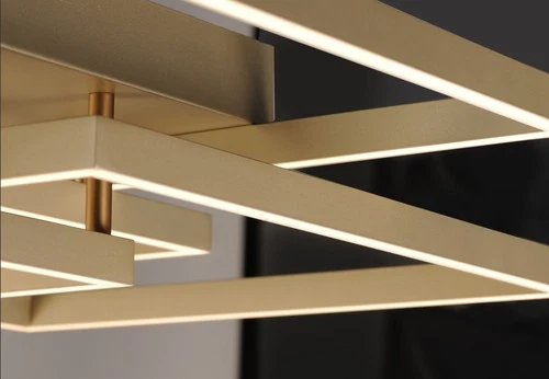 ET2 E21513 Champagne Traverse 24"W Led Flush Mount Ceiling Fixture - Picture 3 of 12