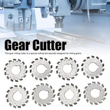 8 Pcs HSS Gear Cutting Set for 20 Degree Bevel Gears 1 5 Module 22mm Bore